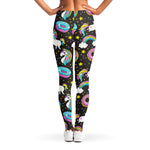 Girly Unicorn Donut Pattern Print Women's Leggings