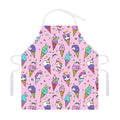 Girly Unicorn Ice Cream Pattern Print Adjustable Apron