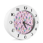 Girly Unicorn Ice Cream Pattern Print Alarm Clock