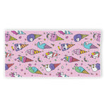 Girly Unicorn Ice Cream Pattern Print Beach Towel