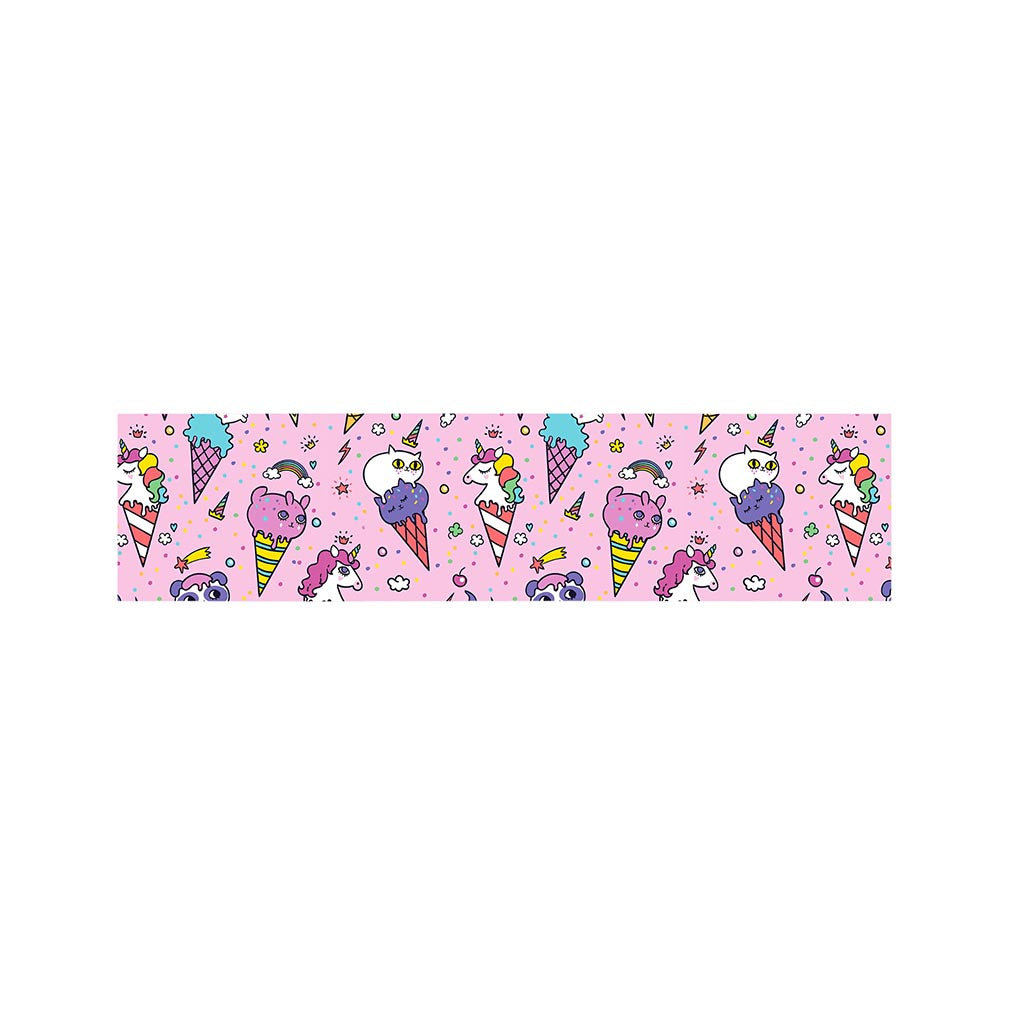 Girly Unicorn Ice Cream Pattern Print Bed Runner
