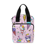 Girly Unicorn Ice Cream Pattern Print Bible Tote Bag