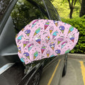 Girly Unicorn Ice Cream Pattern Print Car Side Mirror Covers