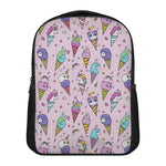 Girly Unicorn Ice Cream Pattern Print Casual Backpack