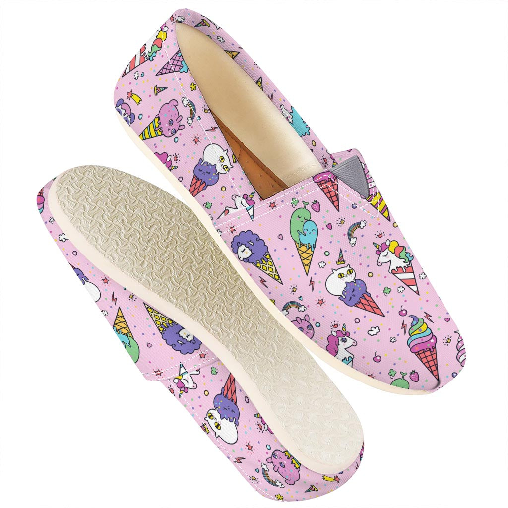 Girly Unicorn Ice Cream Pattern Print Casual Shoes