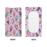 Girly Unicorn Ice Cream Pattern Print Changing Pad Cover