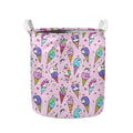 Girly Unicorn Ice Cream Pattern Print Collapsible Laundry Basket