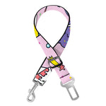 Girly Unicorn Ice Cream Pattern Print Dog Seat Belt