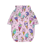 Girly Unicorn Ice Cream Pattern Print Dog Zip Up Hoodie