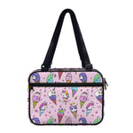 Girly Unicorn Ice Cream Pattern Print Double Strap Bible Bag