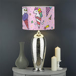 Girly Unicorn Ice Cream Pattern Print Drum Lamp Shade