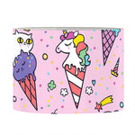 Girly Unicorn Ice Cream Pattern Print Drum Lamp Shade