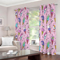 Girly Unicorn Ice Cream Pattern Print Extra Wide Grommet Curtains