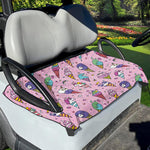 Girly Unicorn Ice Cream Pattern Print Golf Cart Seat Cover