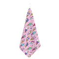 Girly Unicorn Ice Cream Pattern Print Hand Towel