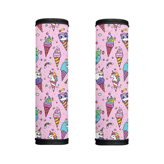 Girly Unicorn Ice Cream Pattern Print Handle Covers