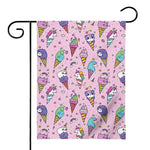 Girly Unicorn Ice Cream Pattern Print House Flag