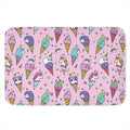 Girly Unicorn Ice Cream Pattern Print Indoor Door Mat