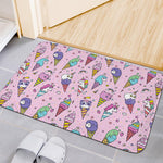 Girly Unicorn Ice Cream Pattern Print Indoor Door Mat