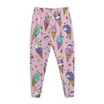 Girly Unicorn Ice Cream Pattern Print Jogger Pants