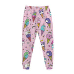 Girly Unicorn Ice Cream Pattern Print Jogger Pants