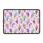 Girly Unicorn Ice Cream Pattern Print Kitchen Mat