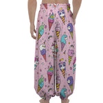 Girly Unicorn Ice Cream Pattern Print Lantern Pants