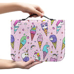 Girly Unicorn Ice Cream Pattern Print Leather Bible Cover