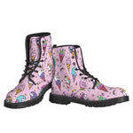 Girly Unicorn Ice Cream Pattern Print Backpack