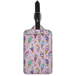 Girly Unicorn Ice Cream Pattern Print Luggage Tag