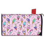 Girly Unicorn Ice Cream Pattern Print Mailbox Cover