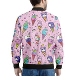 Girly Unicorn Ice Cream Pattern Print Men's Bomber Jacket