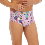 Girly Unicorn Ice Cream Pattern Print Men's Briefs