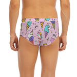 Girly Unicorn Ice Cream Pattern Print Men's Briefs
