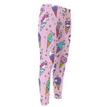 Girly Unicorn Ice Cream Pattern Print Men's Compression Pants