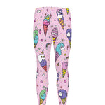 Girly Unicorn Ice Cream Pattern Print Men's leggings