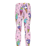 Girly Unicorn Ice Cream Pattern Print Men's leggings