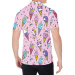 Girly Unicorn Ice Cream Pattern Print Men's Shirt