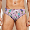 Girly Unicorn Ice Cream Pattern Print Men's Swim Briefs