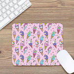 Girly Unicorn Ice Cream Pattern Print Mouse Pad