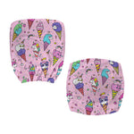 Girly Unicorn Ice Cream Pattern Print Office Chair Cover