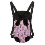 Girly Unicorn Ice Cream Pattern Print Pet Carrier Backpack
