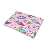 Girly Unicorn Ice Cream Pattern Print Pet Cooling Mat Cover