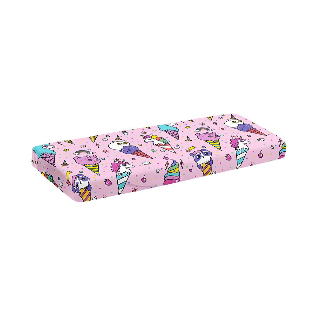 Girly Unicorn Ice Cream Pattern Print Piano Keyboard Cover
