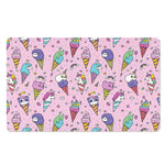 Girly Unicorn Ice Cream Pattern Print Polyester Doormat