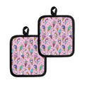 Girly Unicorn Ice Cream Pattern Print Pot Holders
