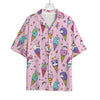 Girly Unicorn Ice Cream Pattern Print Rayon Hawaiian Shirt