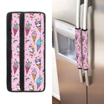Girly Unicorn Ice Cream Pattern Print Refrigerator Handle Covers