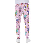 Girly Unicorn Ice Cream Pattern Print Scuba Joggers