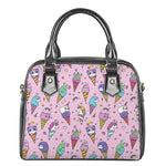 Girly Unicorn Ice Cream Pattern Print Shoulder Handbag
